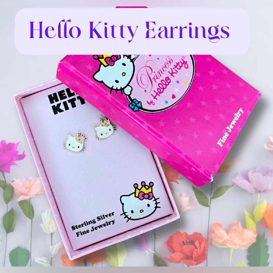 Sanrio Hello Kitty Sterling Silver Earrings 50$